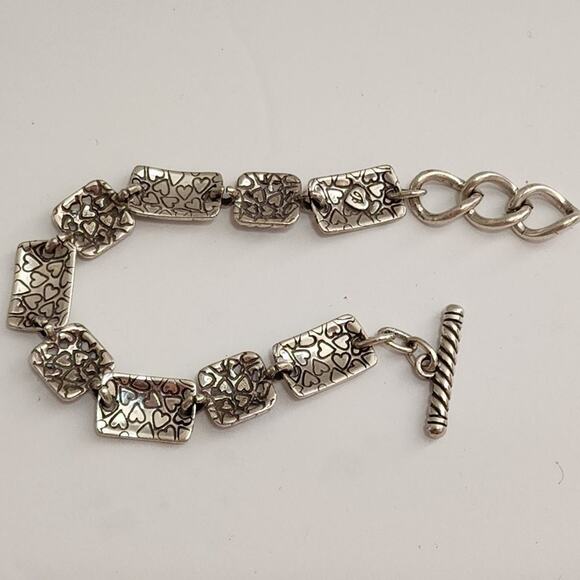 Brighton Sterling Silver Tone Toggle Clasp Bracelet Fashion Statement Jewelry‎ - Picture 3 of 4